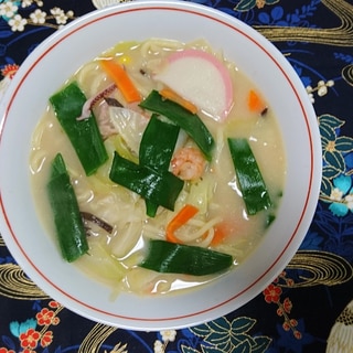 炒め野菜の簡単ちゃんぽん麺